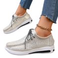 thumbnail image 5 of Glitter Sneakers for Women Platform Casual Walking Shoes Lace Up Sequin Fashion Shoes Lightweight Thick Sole Comfort, 5 of 7