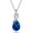 December-London Blue Topaz, variant on FANCIME 14K Solid White Gold Teardrop Pendant with Diamond Birthstone Necklace