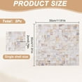 thumbnail image 2 of 2 Sheets Mother of Pearl Peel and Stick Backsplash Mosaic Shell Renter Friendly Backsplash Self Stick Paper Wall Tiles, 2 of 7