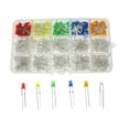thumbnail image 2 of Yeacher 3mm 15 Colors LED Lights Emitting Diodes Assortment Set Kit Eye-protect Light Source High Color Rendering Index, 2 of 5