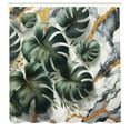 thumbnail image 2 of Ambesonne Monstera Shower Curtain, Abstract Mid Century Boho, 69"Wx70"L, Dark Green Dimgray, 2 of 4