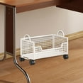 thumbnail image 6 of simhoa Rolling Book Cart with Wheels Magazines Mobile File Cart Bookshelf Multifunctional Mobile Storage Bin for Pantry Drinks Snack White, 6 of 10