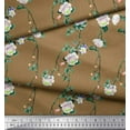 thumbnail image 3 of Soimoi Cotton Duck Fabric Leaves & Peony Floral Print Fabric by The Yard 56 Inch Wide, 3 of 3