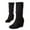 Black, variant on Women's Retro Flock Zipper Internal Elevated Mid Calf Slouchy Boot Shoes Hot Pink Flock