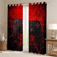 thumbnail image 2 of Manfei Female Men Black Gamepads Blackout Curtains Set of 2 (52x84 Each),Gothic Spider Web Window Curtains,Video Game Curtains and Drapes,Ultra Soft Home Decor, 2 of 6