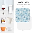 thumbnail image 5 of Leather Coasters with Heat-resistant for Drinks, Dragonfly Flower Light Blue Cup Coasters Cup Pad Mat for Tabletop Protection, Coffee Table, Office Desk and Housewarming Gift, 5 of 5