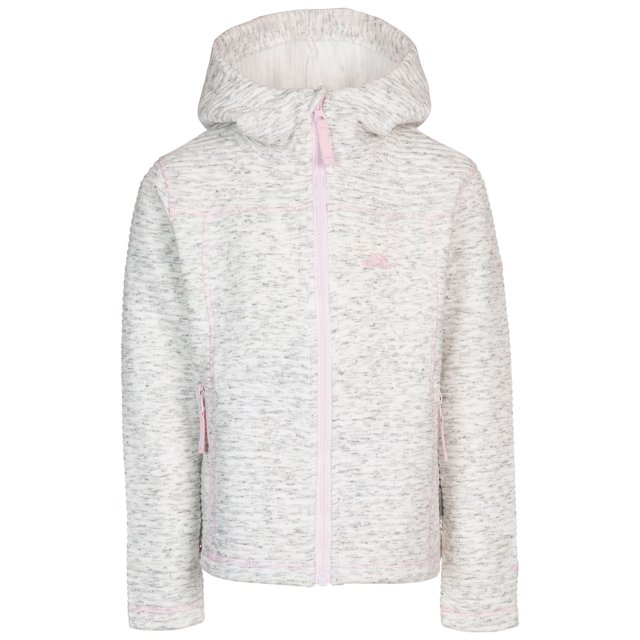 Trespass - Sudadera Hostile de Polar Niñas (Blanco)