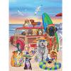 Kits de pintura de diamantes 5D Wdftyju Perro de surf Taladro redondo completo 30x40 cm