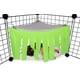 thumbnail image 2 of 1 escondite de bosque esquinero de forro polar para cobayas, hurones, chinchillas, erizos, conejos enanos y otras mascotas pequeñas - Accesorios y juguetes (verde/gris) JM, 2 of 4