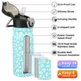 thumbnail image 5 of BJPKPK 18oz Stainless Steel Water Bottle with Straw, Insulated Water Bottle with Leak Proof Lid, Sky Blue Leopard, 5 of 7
