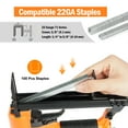 Durable Air Stapler Pneumatic Long Nose Staple Gun 22gauge For Furniture Fixtures Upholstery With Ce 7116l