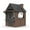 Black+Brown, variant on iRerts Outdoor Playhouse, Wooden Playhouse for Kids Play House with Front Door, Flower Pot Holders, Stove, Sink, Doorbell, Windows, Indoor Outdoor Kids Play Equipment Gift for Ages 2+, Black+Brown