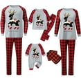 thumbnail image 3 of Jamicy Kids Christmas Pajamas Merry Christmas Family Pajamas Matching Set Xmas Santa Graphic Tops Plaid Bottom Pjs Holiday Sleepwear, 3 of 3
