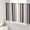 Navy Orange, variant on Sheer Curtains 45 Inch Length 2 Panels Set for Kitchen, Navy Blue Semi Sheer Curtains for Windows, Modern White Geometric Vertical Stripes Voile Window Treatments Rod Pocket Curtain