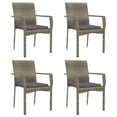 thumbnail image 4 of vidaXL Patio Dining Set Outdoor Rattan Wicker Table and Chair Set for Porch, 4 of 9