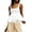 White, variant on Musuos Women Solid Color Camisole, Sleeveless Square Neck Backless Puff Pleated Hem Summer Tank Tops Clubwear