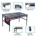 thumbnail image 3 of Nice C Folding Table Adjustable Height, Portable Camping Table with Mesh Bag Lightweight, with Carry Handle for Outdoor, Beach, Picnic, Festival, Indoor, Office (47.3” x 23.7“ x 14.7”/24.2“ Black), 3 of 5