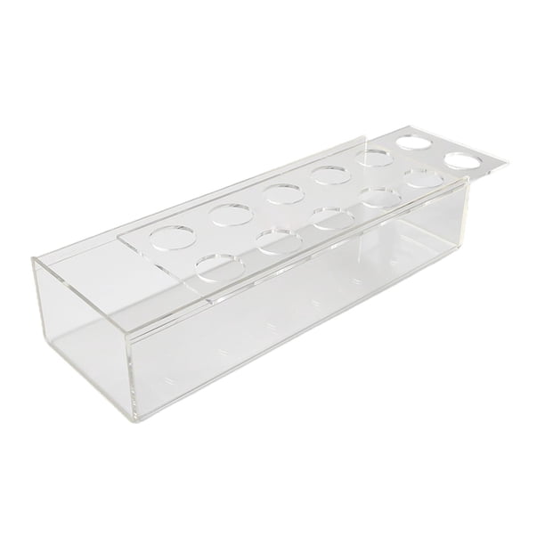 Jarrón de flores rectangular de acrílico transparente, jarrón decorativo, contenedor de flores moderno, 30cmx10cmx6.5cm