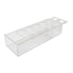 thumbnail image 1 of Jarrón de flores rectangular de acrílico transparente, jarrón decorativo, contenedor de flores moderno, 30cmx10cmx6.5cm, 1 of 9
