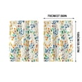 thumbnail image 6 of Watercolor Multicolor Leaf Print Tier Curtains Set of 2 27.56W x 39.37H Rod Pocket Light Filtering Curtains for Kitchen Bathroom, 6 of 7