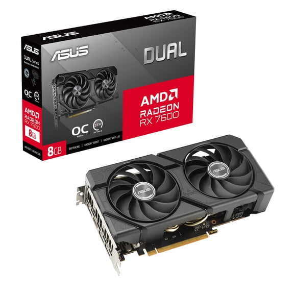Tarjeta de Video ASUS Dual Radeon RX 7600 EVO OC Edition 8GB GDDR6 DUAL-RX7600-O8G-EVO