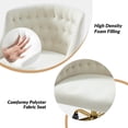 thumbnail image 6 of Modern Home Task Chair Swivel Rolling Computer Velvet Fabric Gold Legs Makeup Vanity Chairs Adult Ivory, 6 of 8