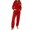 Red, variant on Womens Pyjama Sets, Hooded Fleece Pyjamas Pjs Hooded Sherpa Loungewear Women Winter Warm Cosy Soft Nightwear Lounge Wear Comfort Loose Fit Fleece 2 Piece Pyjamas Set with Pockets Ladies