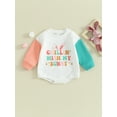 thumbnail image 2 of Jxzom Newborn Infant Baby Boy Girl My First Easter Outfit 6 12 18 Months Bunny Letter Romper Long Sleeve Crewneck Sweatshirt Bodysuit, 2 of 8