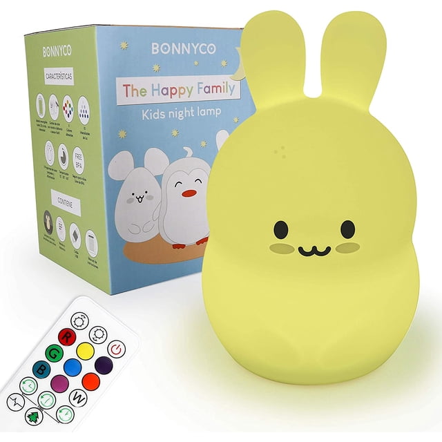Kids Night Light With Remote And Touch Control 9 Colors - Baby Night Light With Timer | Nightlight Baby Room Deco And Original Gift