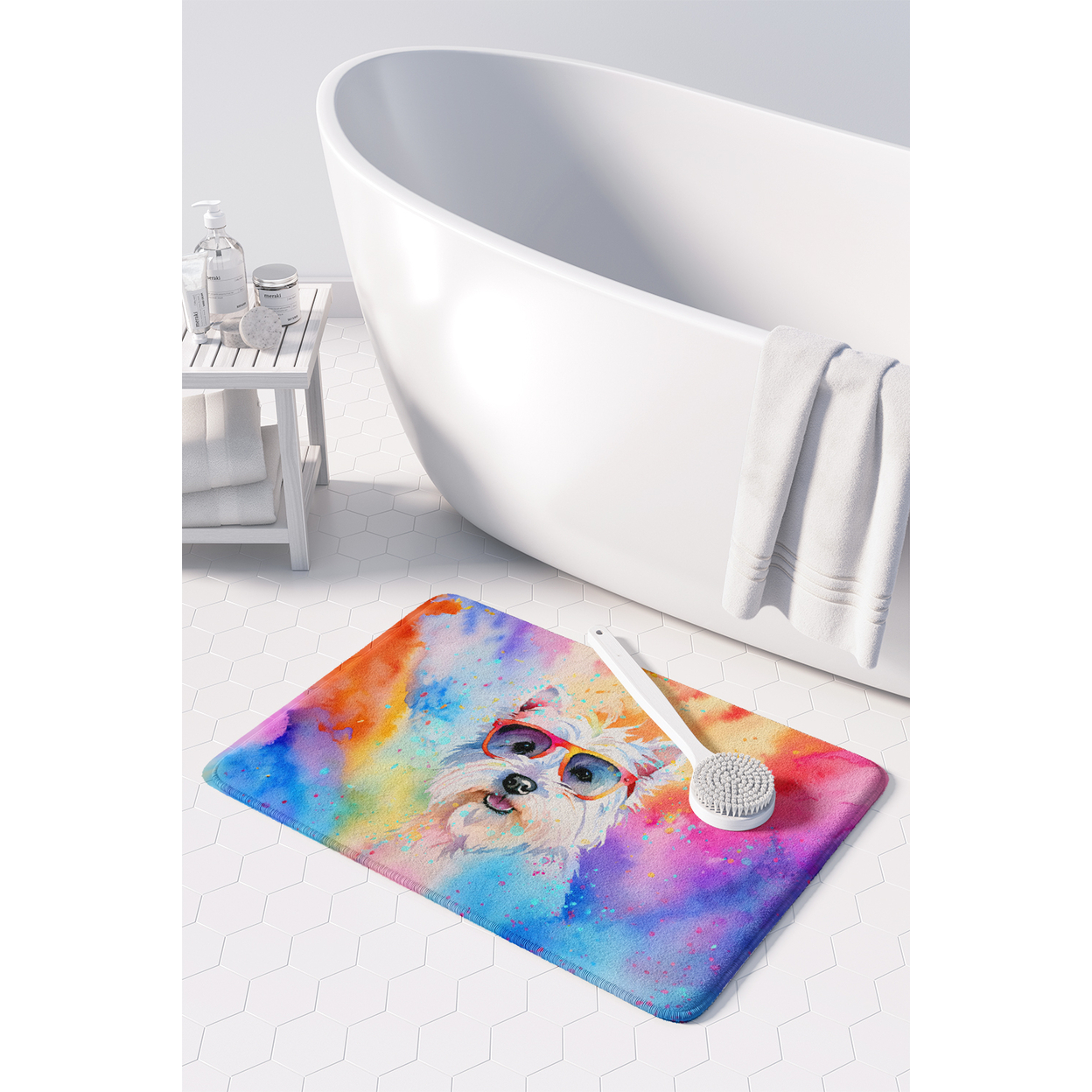 Yorkshire Terrier Hippie Dawg Memory Foam Kitchen Mat