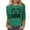Green, variant on VBTAPA Women Baseball Shirt Cute Baseball Mom Tshirt Baseball Graphic Tee Casual Summer Graphic Tee 3/4 Length Sleeve Crewneck Tops Sales of Today Gray XL