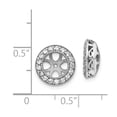 thumbnail image 2 of Real 14kt White Gold AA Diamond Earring Jacket; for Adults and Teens; for Women and Men, 2 of 2