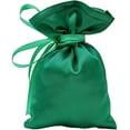 thumbnail image 3 of 50 Satin Drawstring Gift Pouch Small Wedding Party Favors Bag - 4" x 6.5" inches Baby Shower Thank You Pouches- Emerald Green, 3 of 3