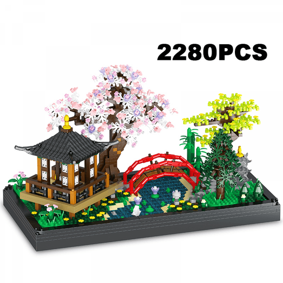 Micro Building Blocks Set for Adults Chinese Zen Garden Architecture and Tree Building Toys with 2280Pieces Mini Bricks Gifts for Ages 14 
