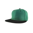 thumbnail image 1 of Top Headwear Flat Bill Adjustable Snapback Cap - Kelly Green/Black, 1 of 2
