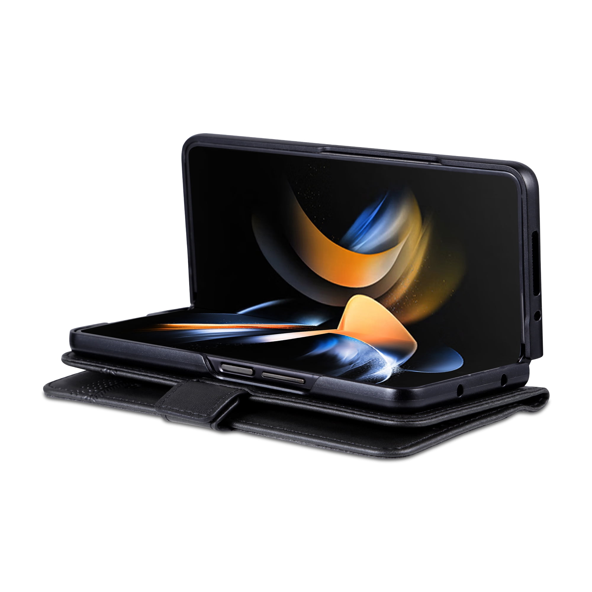for Samsung Galaxy Z Fold 6 Case, Shockproof PU Leather Magnetic Full Body Stand Flip Wallet Case Cover with Card Holder Phone Case