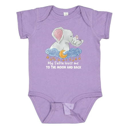 

Inktastic My Safta Loves Me to the Moon and Back Elephant Family Gift Baby Boy or Baby Girl Bodysuit