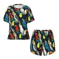 thumbnail image 4 of Naloa Parrot Women's Short-Sleeved Pajama Set, Loungewear, Summer pajamas, Breathable Cozy - 4X-Large, 4 of 9