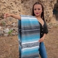thumbnail image 3 of Manta de Yoga Mexicana Mayoreo Mexa Manta Tradicional Mexicana Azul LN, 3 of 3