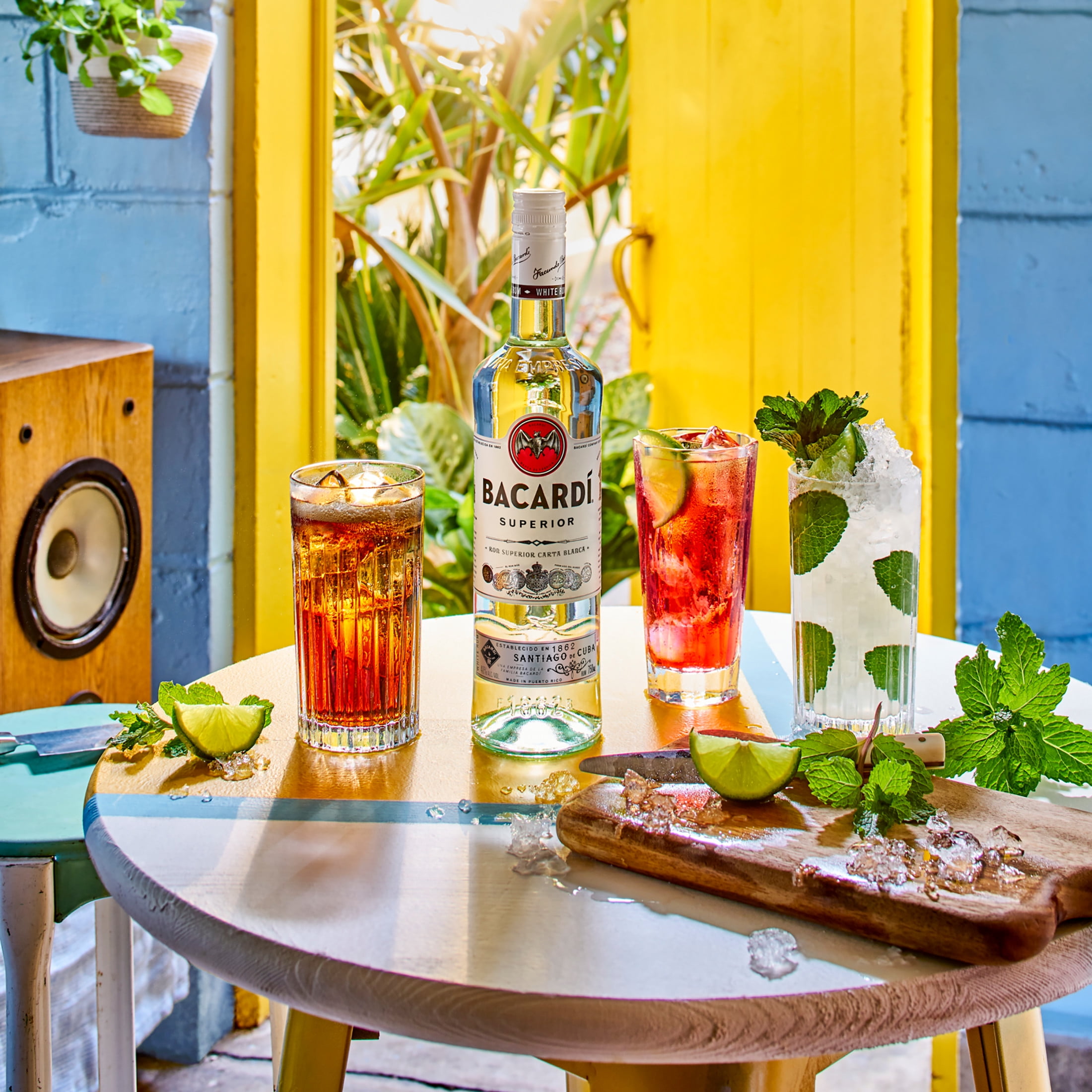 BACARDI Superior White Rum, Gluten Free, 750 mL Bottle, ABV 40%