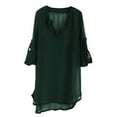 thumbnail image 3 of Dyfzdhu Little Girl's Kids Swimsuit Cover up Chiffon Shirt Beach Dress Girls Swimwear Coverup, 3 of 9