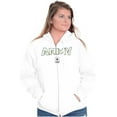 thumbnail image 4 of US Army Logo PT Military Training Unisex Plus Size Zip Hoodie Brisco Brands 3X, 4 of 5