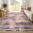 thumbnail image 2 of Beltran 6'x9' Abstract Watercolor Striped Area Rug, Washable Non Slip Low Pile Boho Rug, Pastel Multicolor Stain Resistant Rug for Living Room Bedroom, Beige, 2 of 8