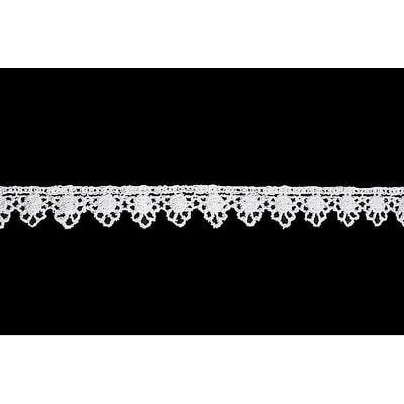 Lily 0.5" White Small Venice Floral Lace Trim Guipure Trimming Sold by Yardage