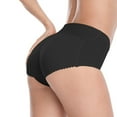 thumbnail image 2 of ZQUUVOU Women's Thong Shapewear with Butt Enhancement Pads Seamless Invisible Lifting Panty Solid Color Under Clothing Black, 2 of 4