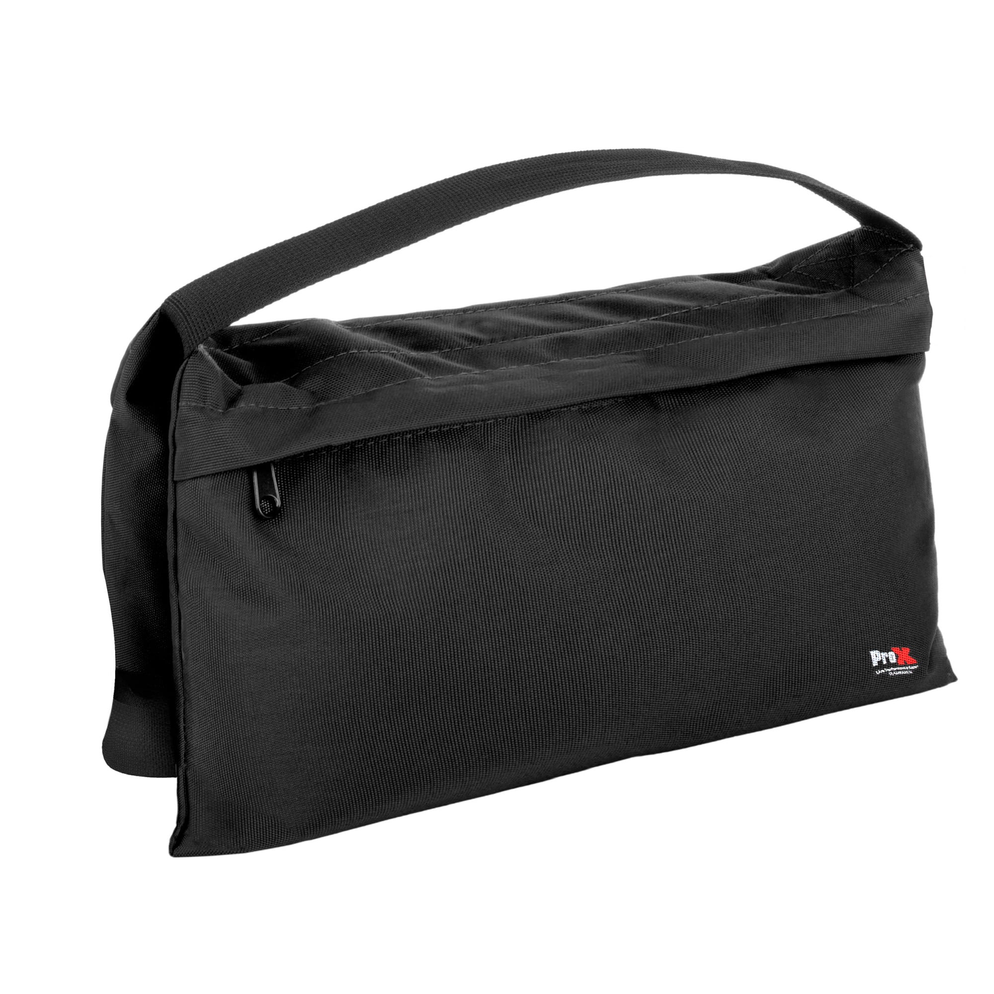 50lb Capacity Black Double Zipper Saddlebag Sandbag Empty