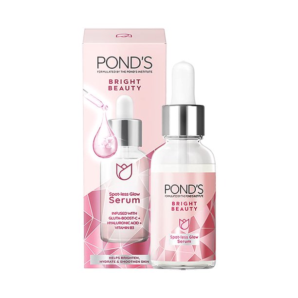 Pond's Bright Beauty Spotless Glow Serum, Infused with Hyaluronic Acid