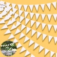 thumbnail image 2 of Banderas triangulares, 12 m, 45 piezas, banderas triangulares reutilizables, para interiores y exteriores, decoraciones para fiestas de cumpleaños infantiles, fiestas de cumpleaños, aniversarios,, 2 of 8