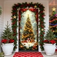 thumbnail image 2 of Cache-porte de Noël, Rideau de Porte Père Noël, Bannière de Porte Festive des Fêtes, Décoration Murale et de Fête Réutilisable pour la Maison Intérieure et Extérieure^, 2 of 6