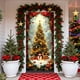 thumbnail image 1 of Ireezec Christmas Door Curtain Santa Claus Print Polyester Fabric Holiday Decoration for Front Door Indoor Wall Party Festival Decor, 1 of 6